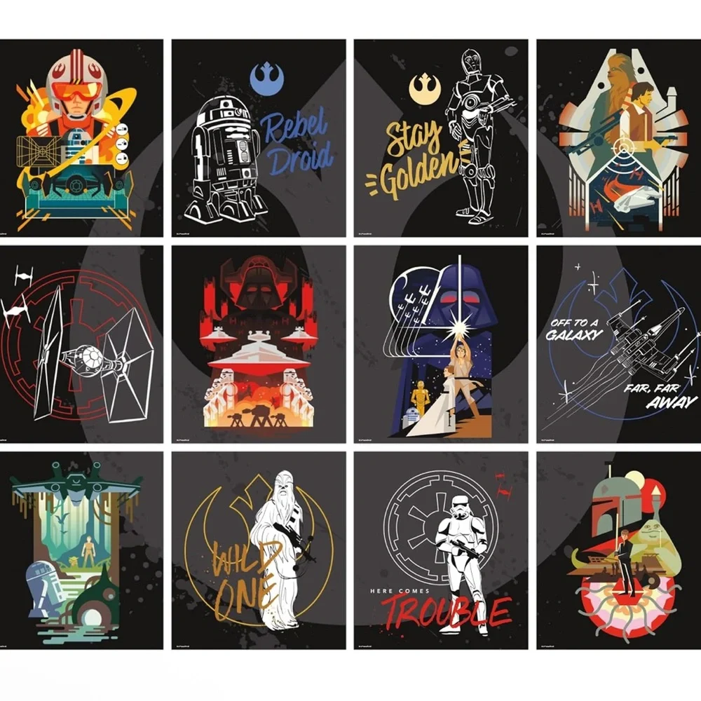 NWT 2026 Star‎ Wars Oversized Poster Calendar with 13 Detachable Posters